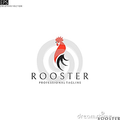 Abstract rooster. Logo template Vector Illustration